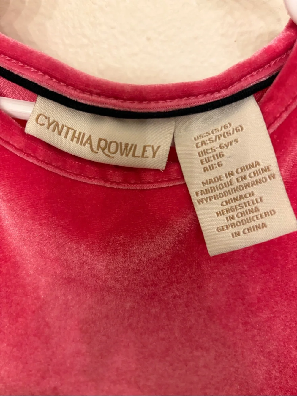 Cynthia Rowley soft velvet